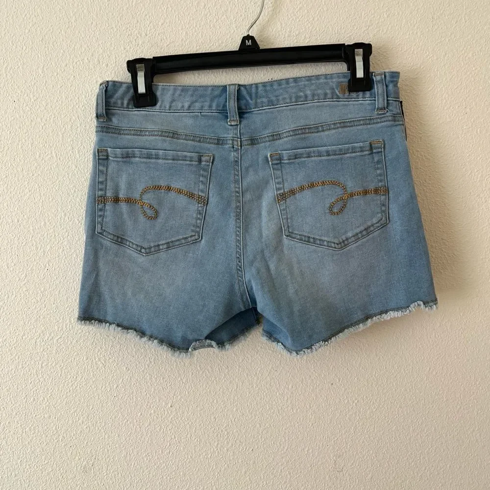 Justice Demin Embellished Stud Shorts Size 18